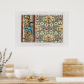 Kingfisher, libellen, en bloeiende spitsen poster (Keuken)