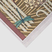 Kingfisher, libellen, en bloeiende spitsen tissuepapier (Detail)