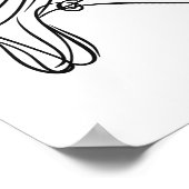 Kingfisher Line Art Irish River Wildlife Poster (Hoek)