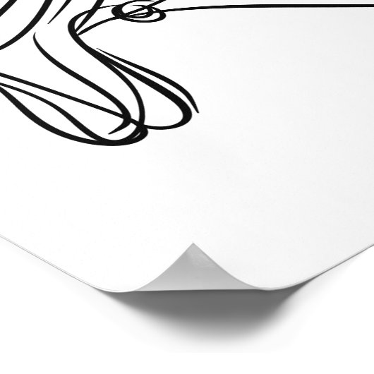 Kingfisher Line Art Irish River Wildlife Poster (Hoek)