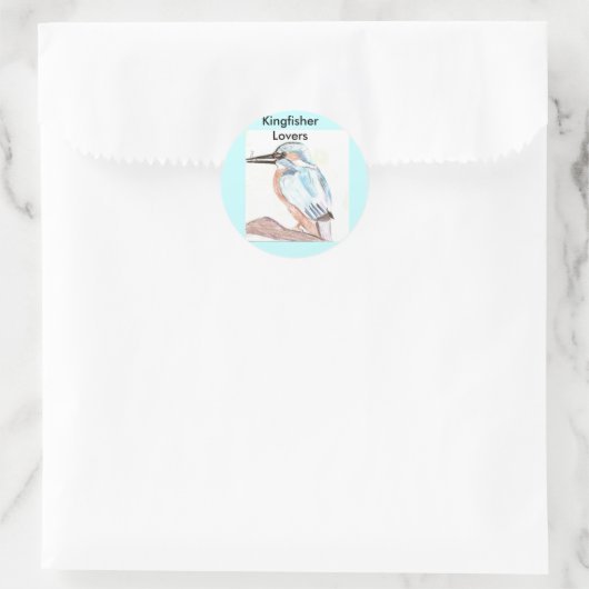 Kingfisher Lover Ronde Sticker (Tas)