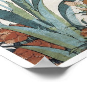 Kingfisher met Irises, Hokusai, 1834 Poster (Hoek)