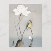 Kingfisher met Lotus Flower door Ohara Koson Briefkaart (Voorkant)