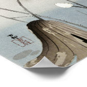 Kingfisher met Lotus Flower - Ohara Koson - 12 Poster (Hoek)