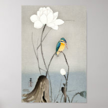 Kingfisher met Lotus Flower - Ohara Koson - 12