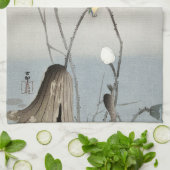 Kingfisher met Lotus Flower - Ohara Koson - Theedoek (Gevouwen)