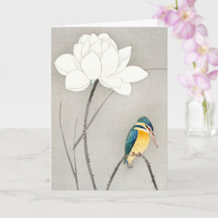 Kingfisher met Lotus Flower Ohara Koson vergroot Kaart