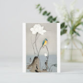 Kingfisher met Lotus Flower - Ohara Koson - wit Briefkaart (Staand voorkant)