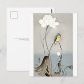 Kingfisher met Lotus Flower - Ohara Koson - wit Briefkaart (Voorkant / Achterkant)