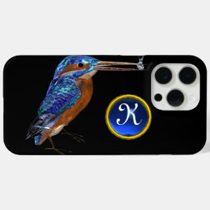 KINGFISHER MONOGRAM, elektrisch blauw, zwart iPhone 15 Pro Max Hoesje
