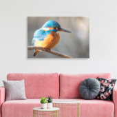 Kingfisher Natuur Foto Canvas Afdruk (Insitu (Woonkamer))