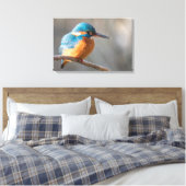 Kingfisher Natuur Foto Canvas Afdruk (Insitu (Slaapkamer))