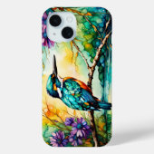 Kingfisher neergestreken over water Wilde bloemen Case-Mate iPhone Case (Achterkant)