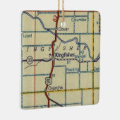 Kingfisher OK Retro Map Keramisch Ornament (Rechts)