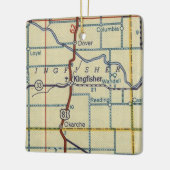Kingfisher OK Retro Map Keramisch Ornament (Links)