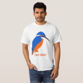 Kingfisher ontwerp gepersonaliseerd t-shirt (Voorkant volledig)