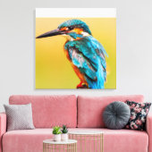Kingfisher op Dawn Canvas Print (Insitu (Woonkamer))