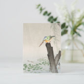 Kingfisher op de boomkraan Ohara Koson Art Briefkaart (Staand voorkant)