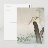 Kingfisher op de boomkraan Ohara Koson Art Briefkaart (Voorkant / Achterkant)