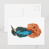 Kingfisher op ventilator Briefkaart afdrukken (Voorkant / Achterkant)