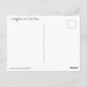 Kingfisher over water and pink roses briefkaart (Achterkant)