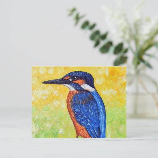 Kingfisher Painting Briefkaart (Staand voorkant)