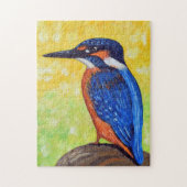 Kingfisher Painting Postcard Legpuzzel (Verticaal)