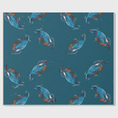Kingfisher-patroon per whacky cadeaupapier (Vlak)