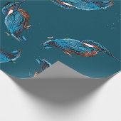 Kingfisher-patroon per whacky cadeaupapier (Hoek)
