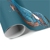 Kingfisher-patroon per whacky cadeaupapier (Rol Hoek)