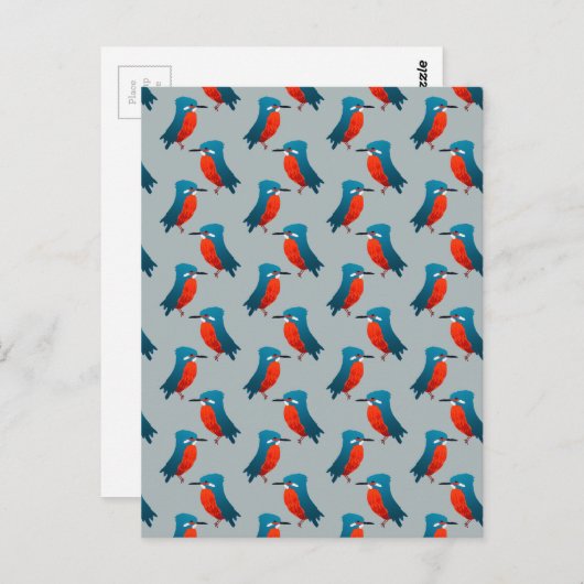 KIngfisher Pattern Briefkaart (Voorkant / Achterkant)