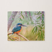 Kingfisher Perched op Branch Legpuzzel (Horizontaal)