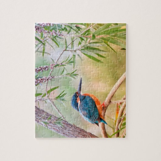 Kingfisher Perched op Branch Legpuzzel (Verticaal)