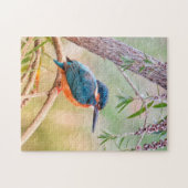 Kingfisher Perched op Branch Legpuzzel (Horizontaal)