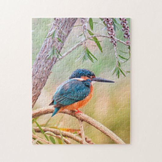 Kingfisher Perched op Branch Legpuzzel (Verticaal)