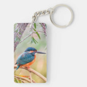Kingfisher Perched op Branch Sleutelhanger (achterkant)