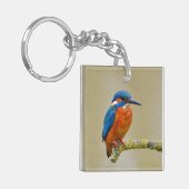 Kingfisher Portrait Photograph Sleutelhanger (Voorkant Links)