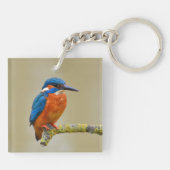 Kingfisher Portrait Photograph Sleutelhanger (Achterkant)