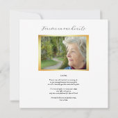  Kingfisher Purple Irises Celebration of Life Kaart (Achterkant)