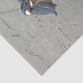 Kingfisher Reflection French Script  Bird Tissuepapier (Detail)