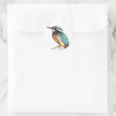 "Kingfisher" Ronde Sticker (Tas)