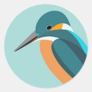 Kingfisher ronde sticker