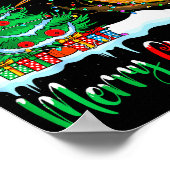 Kingfisher Santa Hat Xmas Tree Merry Christmas Kin Poster (Hoek)