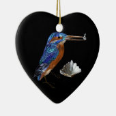 KINGFISHER, SEASHELLS BLUE SAPPHIRE HEART MONOGRAM KERAMISCH ORNAMENT (Rechts)