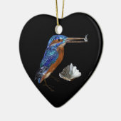 KINGFISHER, SEASHELLS BLUE SAPPHIRE HEART MONOGRAM KERAMISCH ORNAMENT (Links)