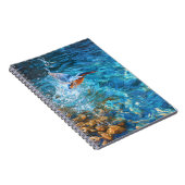 Kingfisher Splashing Clear Blue Water Art Notitieboek (Rechterzijde)