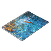 Kingfisher Splashing Clear Blue Water Art Notitieboek (Linkerzijde)