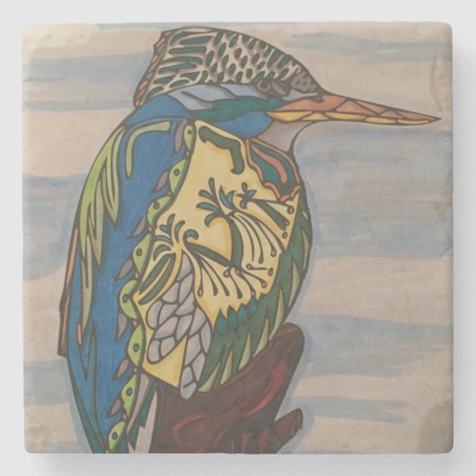 Kingfisher Stoneware Onderzetter (Voorkant)