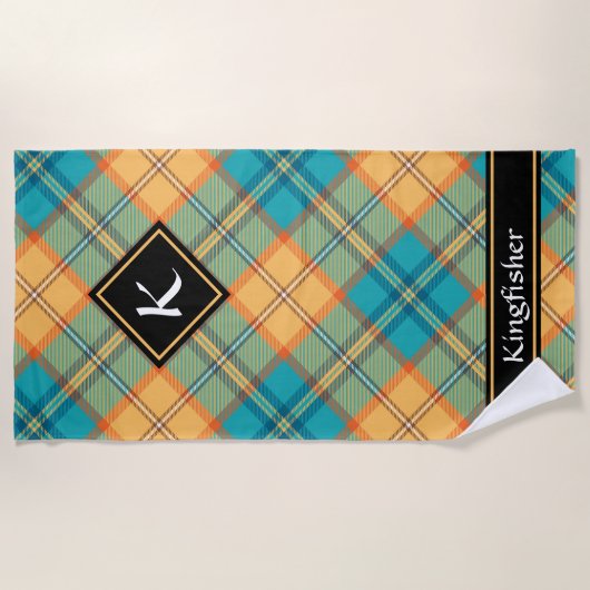 Kingfisher Tartan Beach Towel Strandlaken (Voorkant)