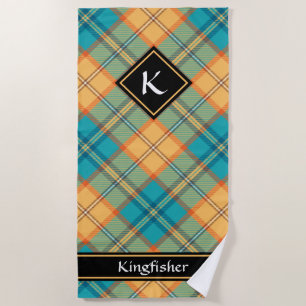 Kingfisher Tartan Beach Towel Strandlaken